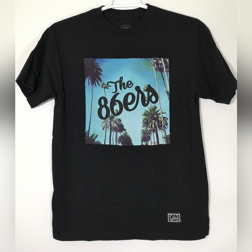 Eighty Six The 86ers Palms Ave Graphic Men's T-Shirt  Black Size M Short Sleeve
